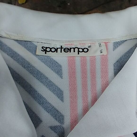 70s Nautical Geometric Stripes Long Sleeve Shirt - Picture 4 of 7